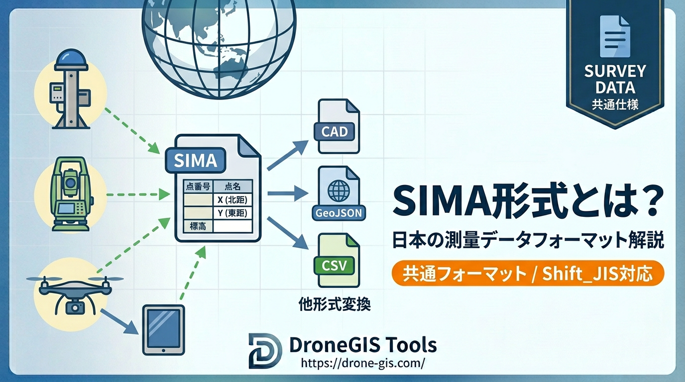 SIMA形式の測量データフォーマット解説図
